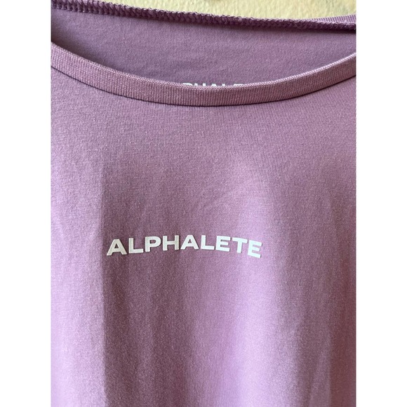 Alphalete Purple Long Sleeve Workout Top Size M - Picture 3 of 4
